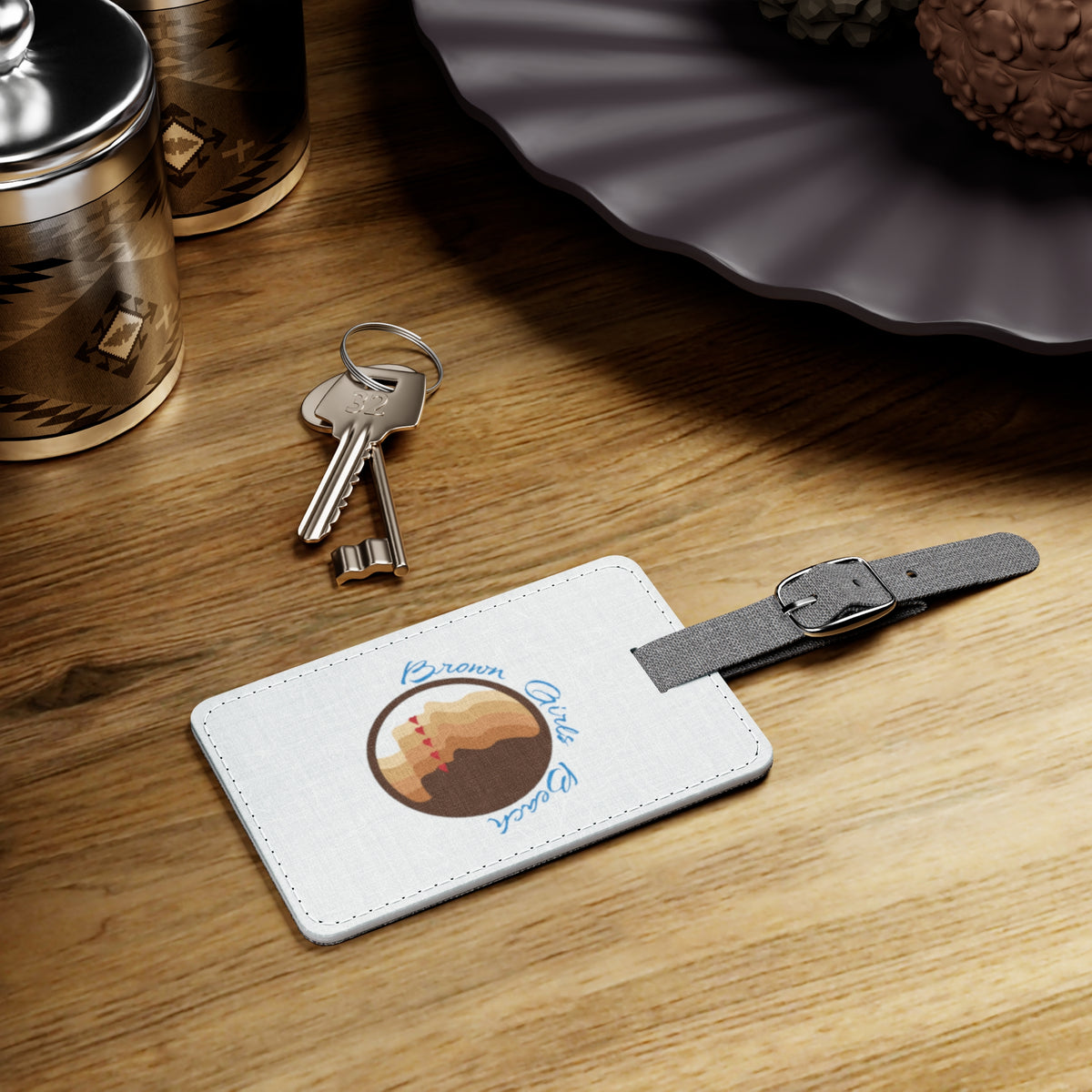 Saffiano Polyester Luggage Tag, Rectangle