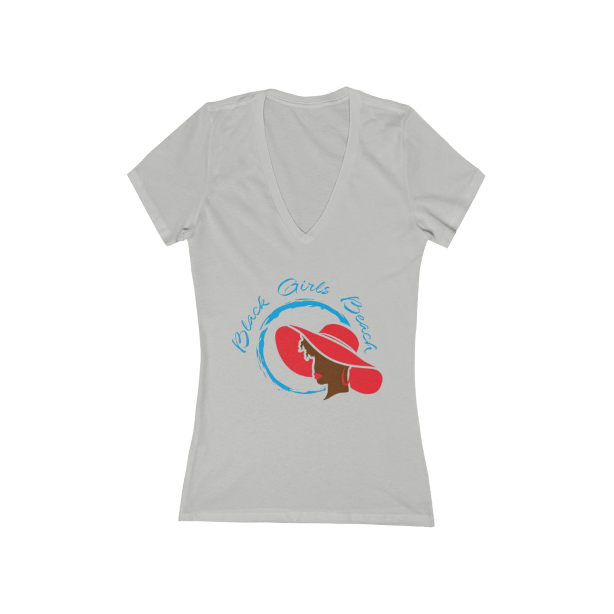Women's Jersey Short Sleeve Deep V-Neck Tee