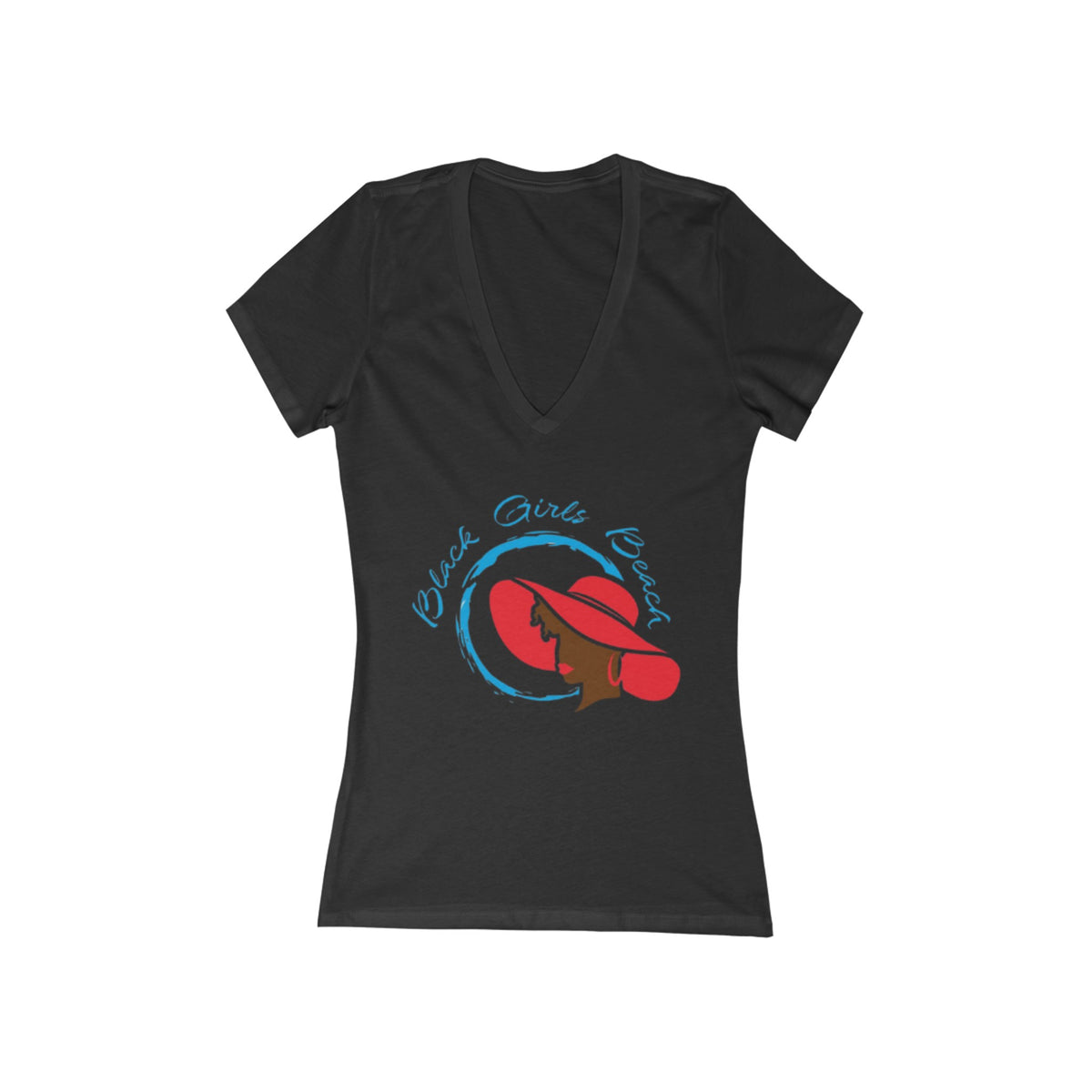 Women's Jersey Short Sleeve Deep V-Neck Tee