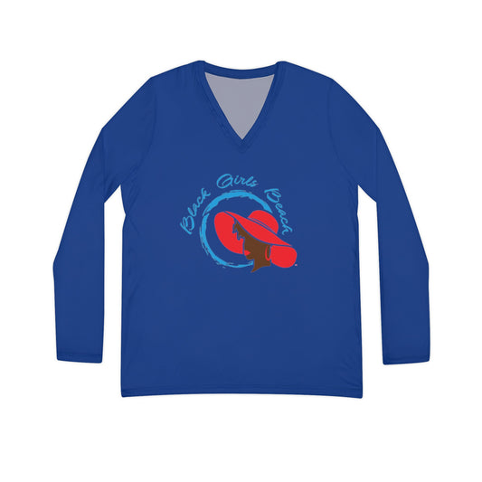 Women's Long Sleeve V-neck Shirt (AOP)