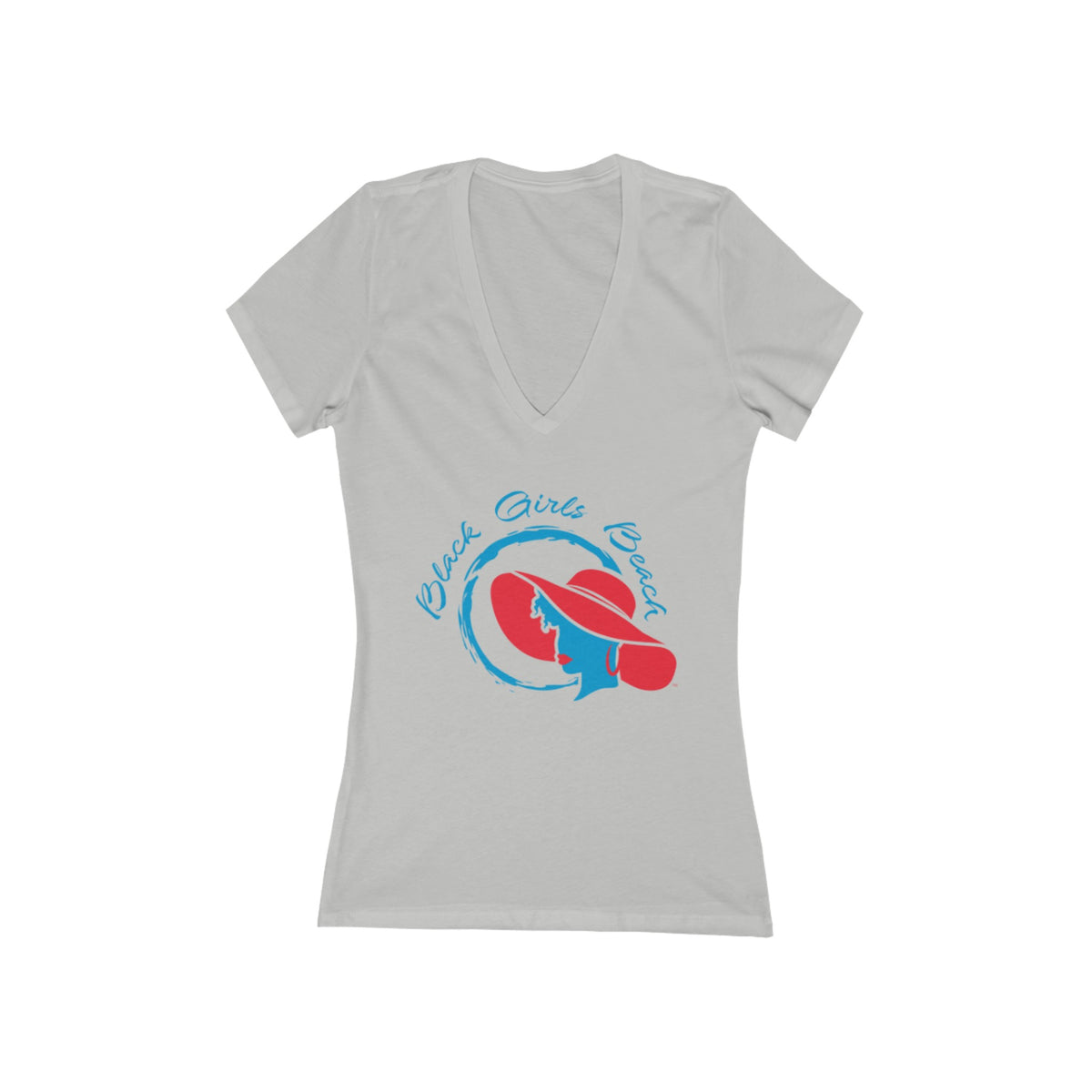 Women's Jersey Short Sleeve Deep V-Neck Tee
