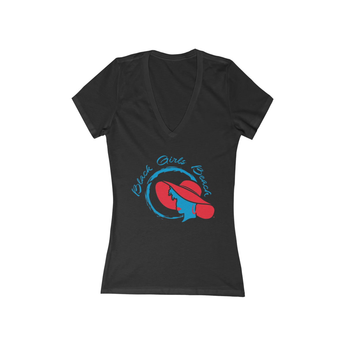 Women's Jersey Short Sleeve Deep V-Neck Tee