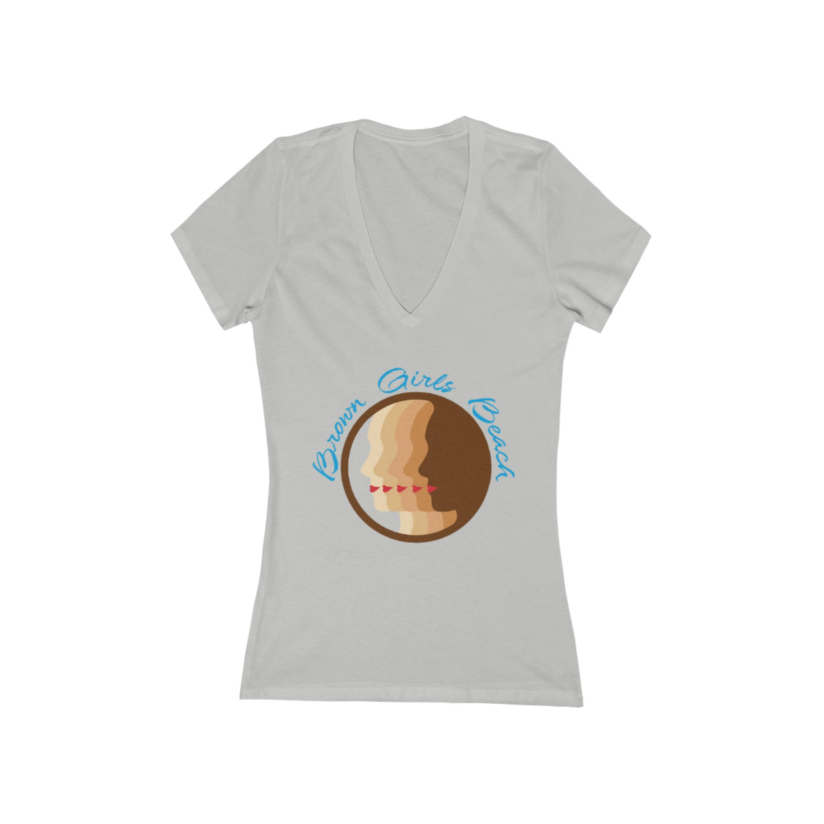 Women's Jersey Short Sleeve Deep V-Neck Tee