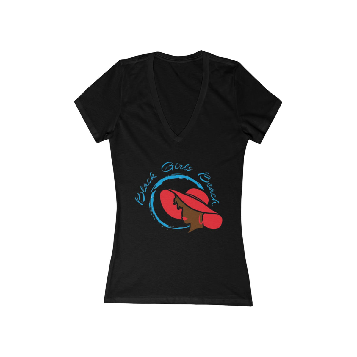 Women's Jersey Short Sleeve Deep V-Neck Tee