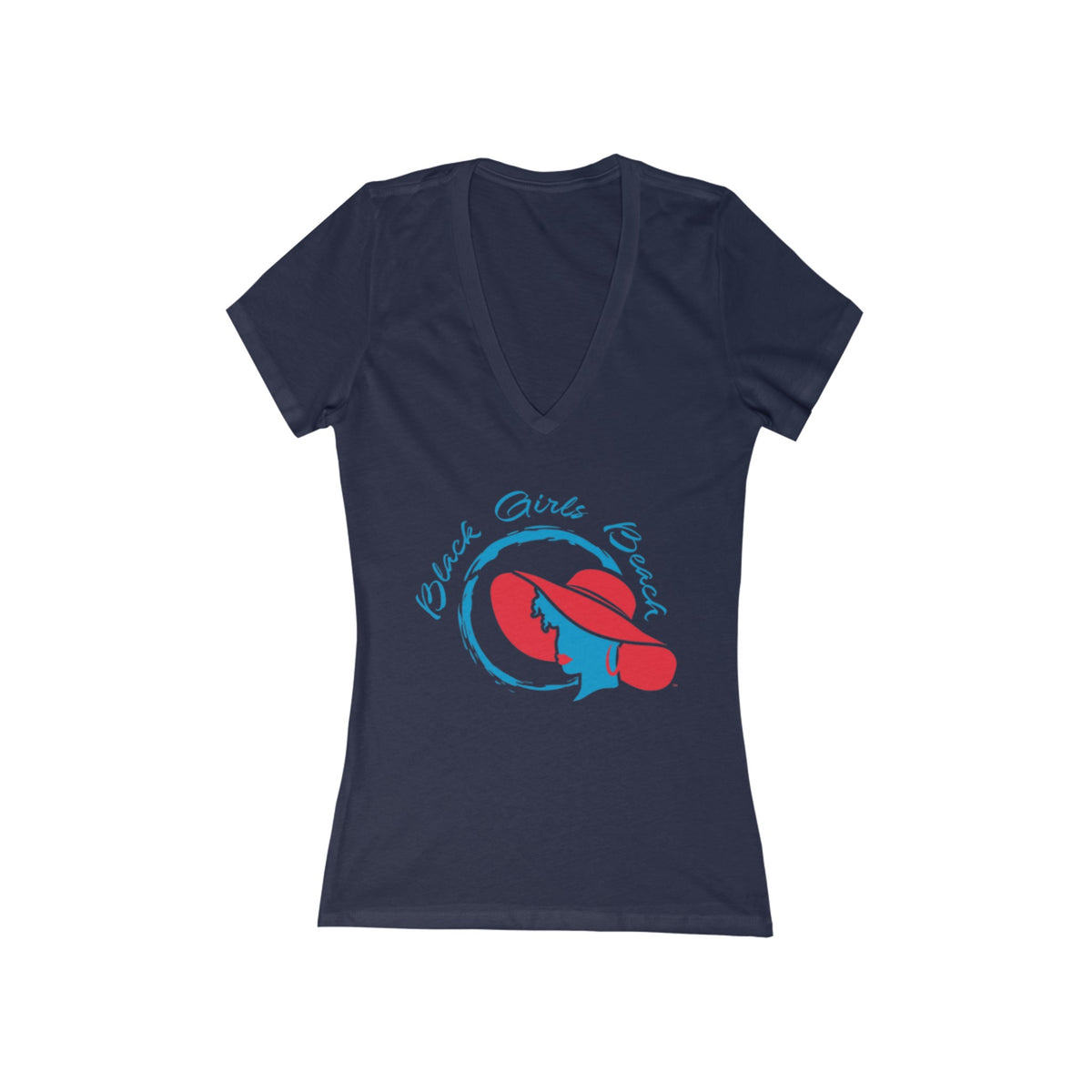 Women's Jersey Short Sleeve Deep V-Neck Tee
